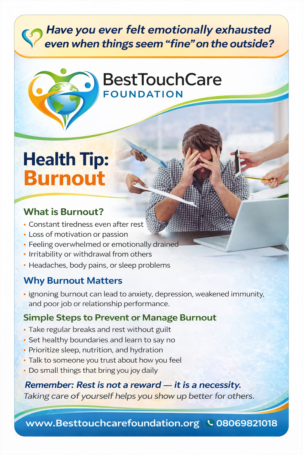 Burnout is real. Take a pause. You matter.